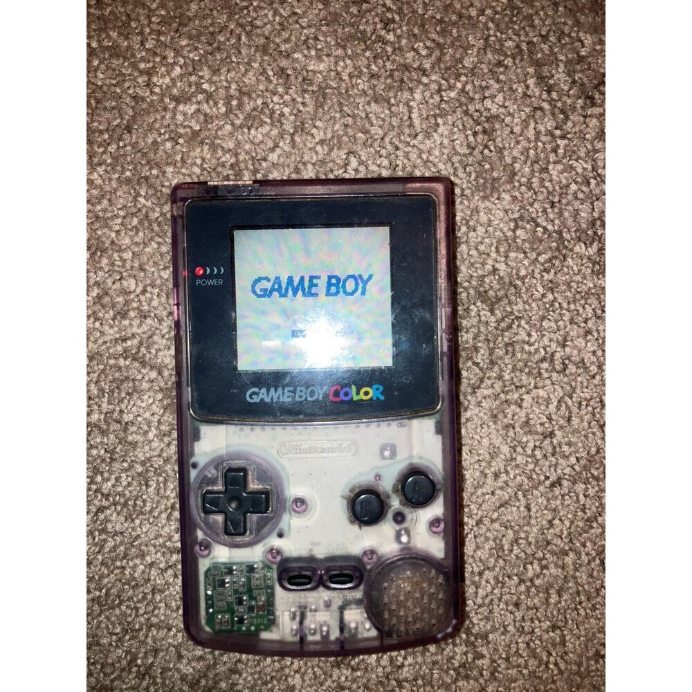Nintendo Game Boy Color Handheld System - Atomic Purple - Tested NO BACKPLATE